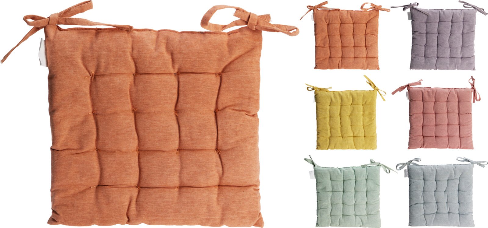 Pagalvelė kėdei, 6 skirtingos sp., pririšama, 39 x 39 cm