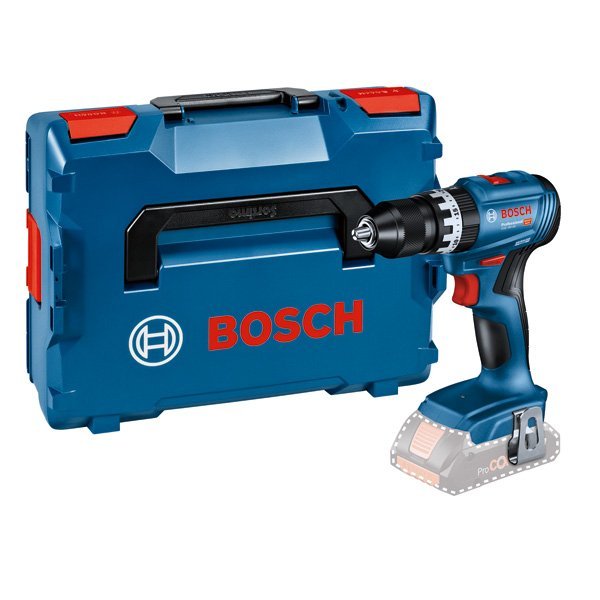 Akumuliatorinis smūg. gręžtuvas BOSCH Professional GSB 18V-45, Solo, maks. sukimo momentas 45 Nm, be akumuliatoriaus ir kroviklio, lagamine