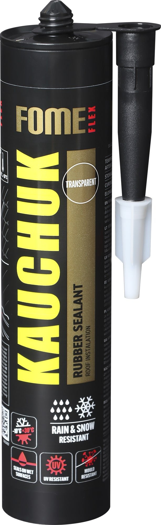 Hermetikas FOME FLEX Kauchuk, 300 ml, kaučiukinis, skaidrus