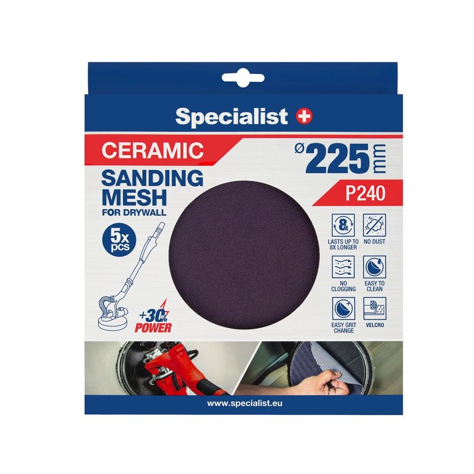 Šlifavimo diskas SPECIALIST+ Mesh, 225 mm, P240, 5 vnt.