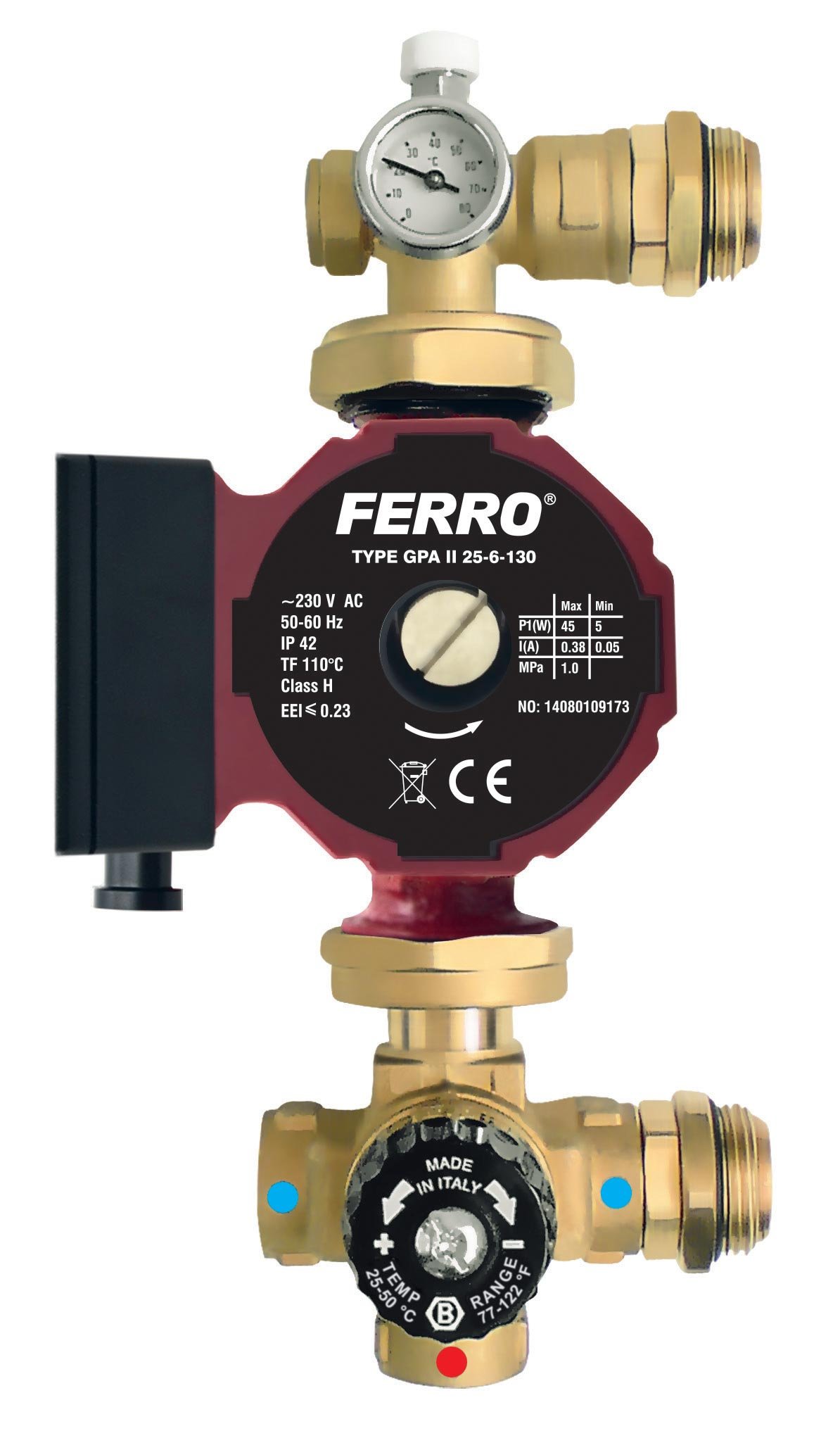 Grindinio šildymo pamaišymo modulis FERRO GM60GPA, su elektroniniu siurbliu 25-6-130, GM60GPA
