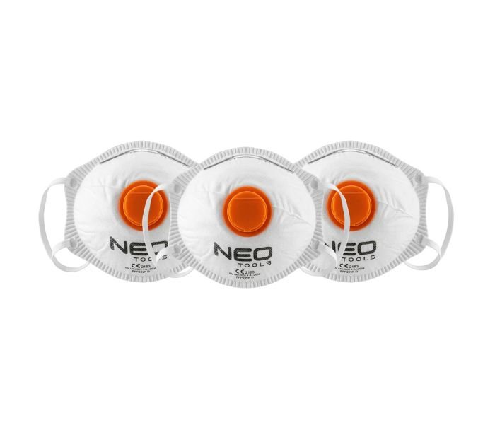 Respiratorius NEO FFP2, su vožtuvu, 3 vnt., CE