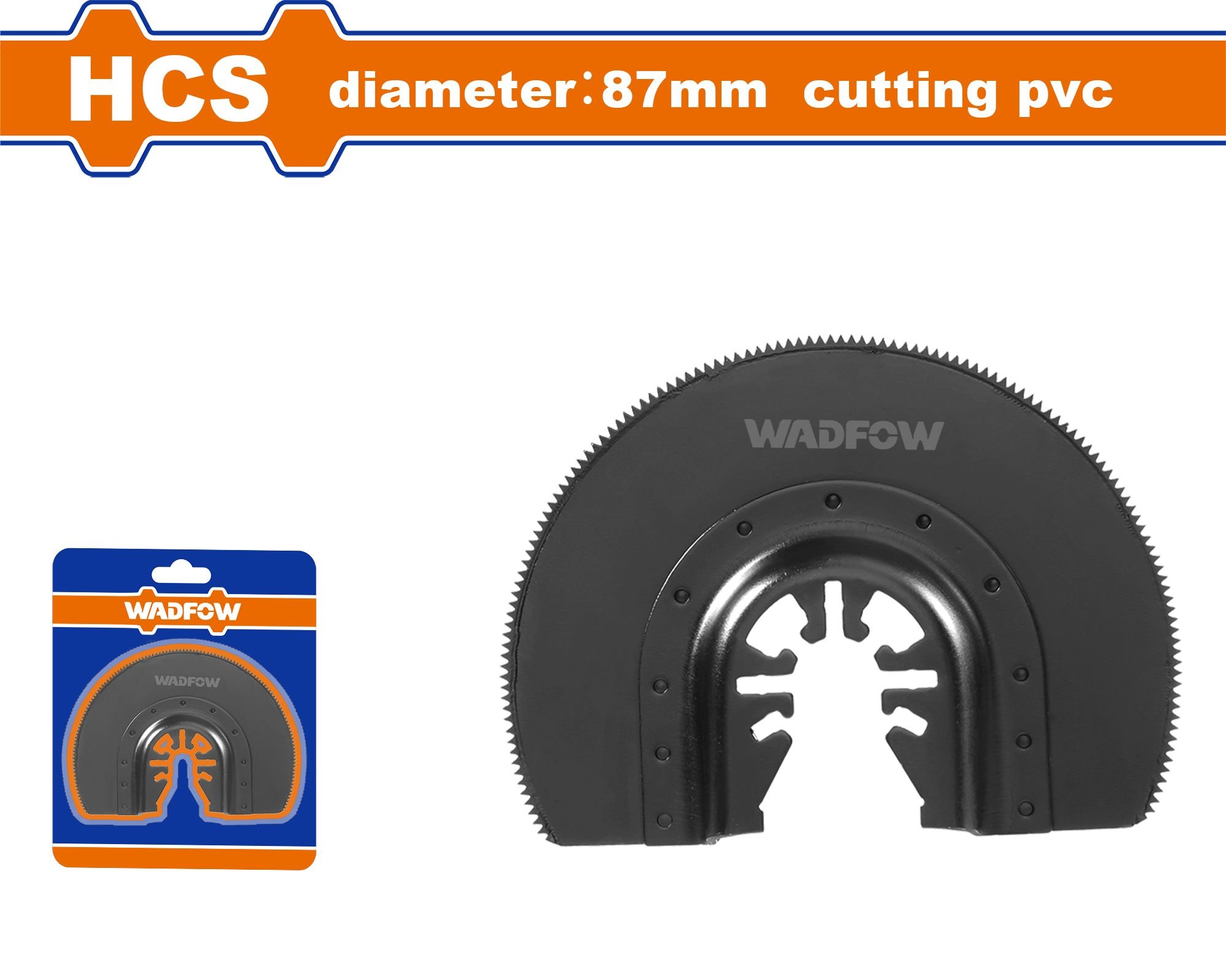 Segmentinis diskas daugiafunkciam įrankiui WADFOW, plastikui, HCS, 87 mm, WMA3K87