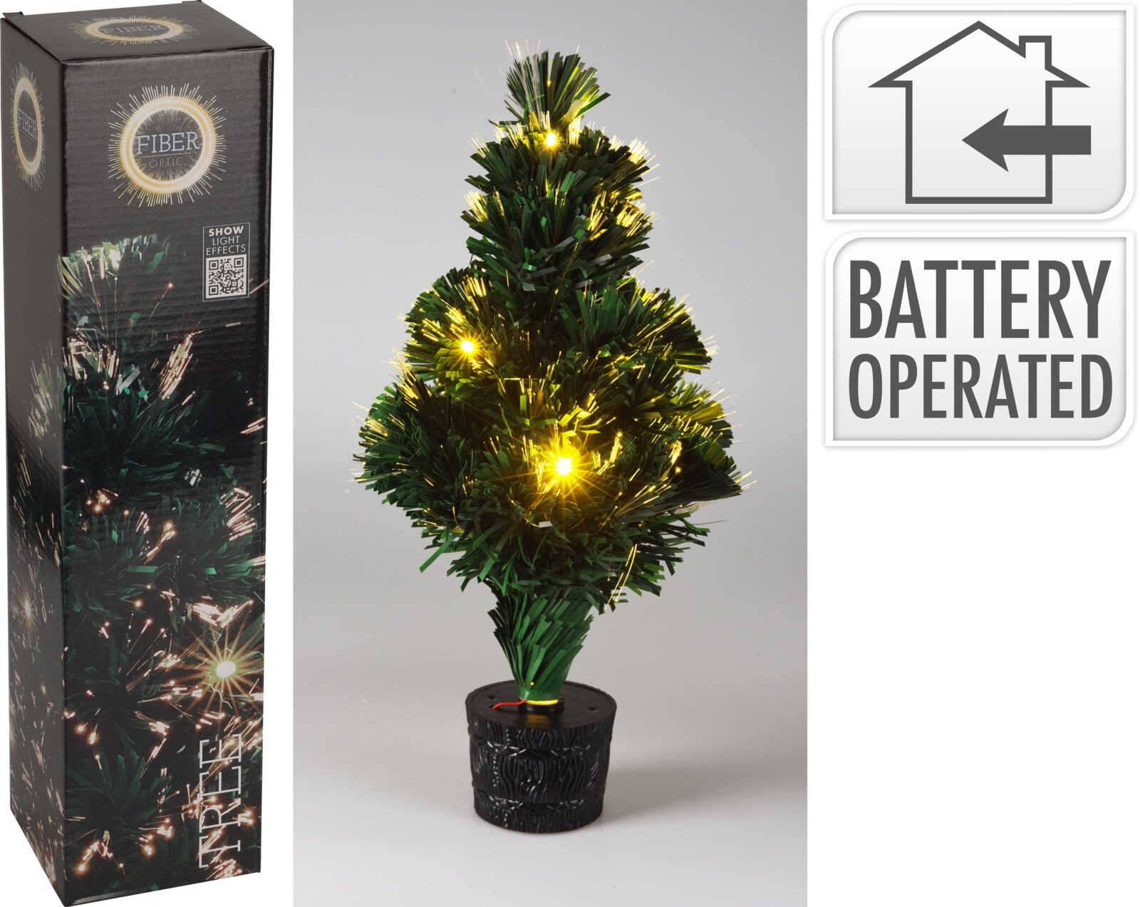 Kalėdinė LED dekoracija Eglutė, 22 x 22 x 45 cm, be baterijų