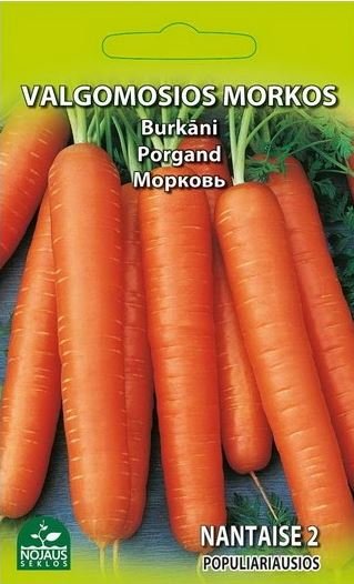 Sėklos daržovių, morkos NANTAISE 2, (02-07mėn)