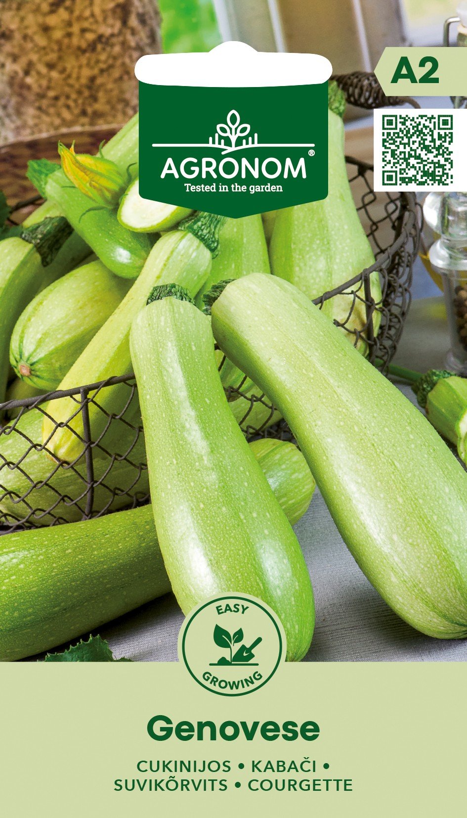 Daržovių sėklos, AGRONOM cukinijos GENOVESE, 1,5 g.