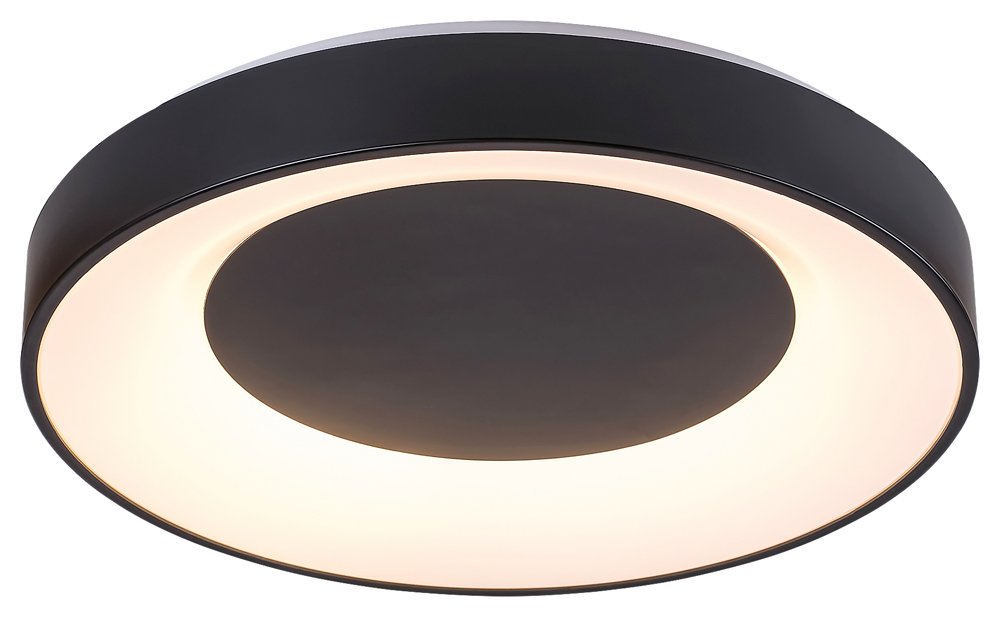 Lubinis LED šviestuvas RABALUX Ceilo, 38W, 230V, 3000-6500K, 3200 lm, IP20, su pultu, dimeriuojamas, metalinis, juodos/baltos sp., 480 x 80 x 480 mm, 3082