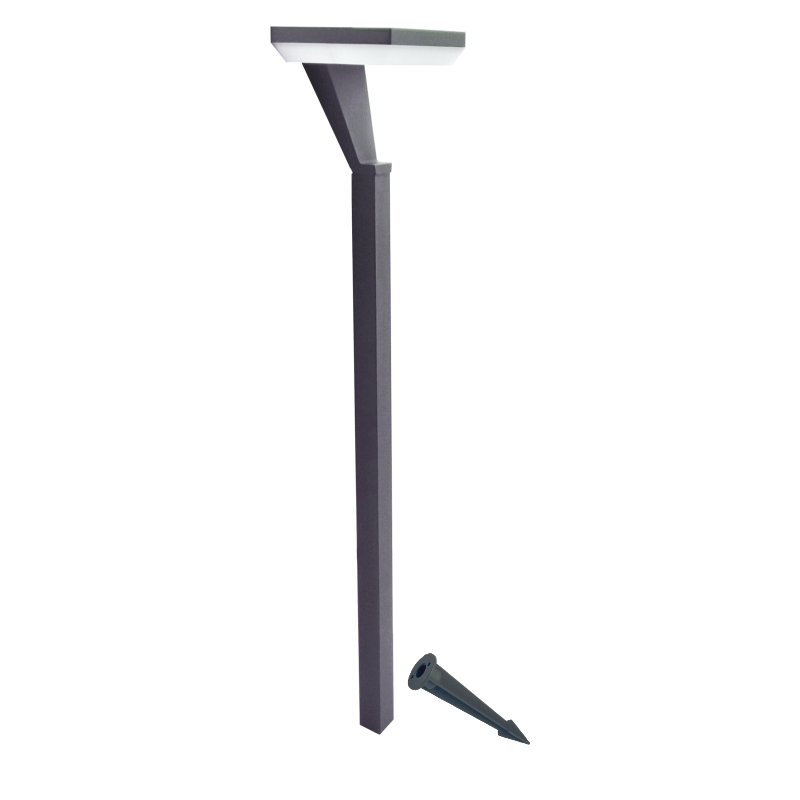 Lauko įsmeigiamas LED šviestuvas SALTA Grass, LED 12W, 3000 K, 1080 lm, IP65, 140x140x800 mm, antracito sp.