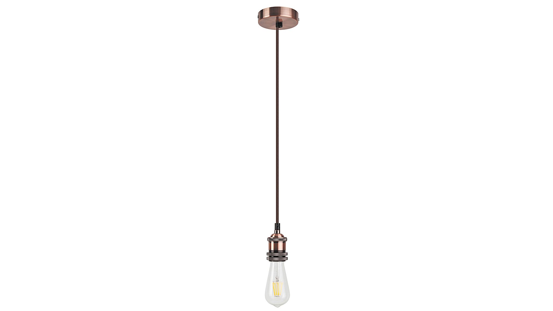 Pakabinamas šviestuvas-laidas RABALUX Fixy 1417, E27 1x MAX 60W, 100 x 800 mm, IP20, 230V, 50Hz, bronzinės sp.