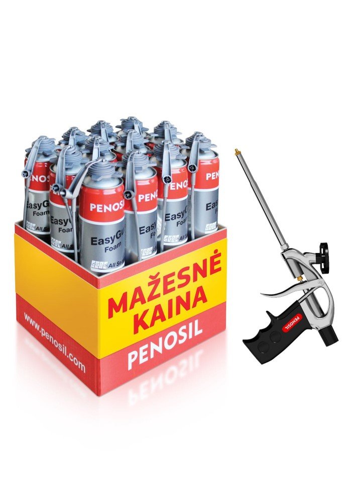 Sandarinimo putos PENOSIL Easygun All Season, 750 ml x 12 vnt. + pistoletas putoms C1