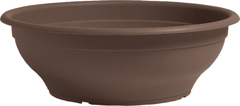 Plastikinis dubens formos vazonas CIOTOLONE, rudos sp., 40 x 17 cm.