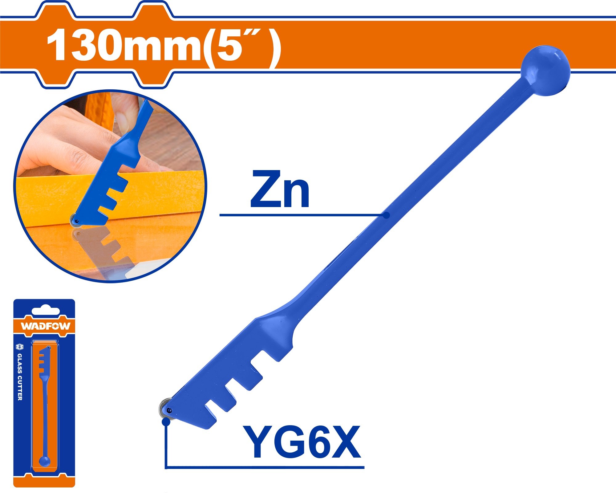 Rėžtukas stiklui WADFOW, 130 mm, WGR4605