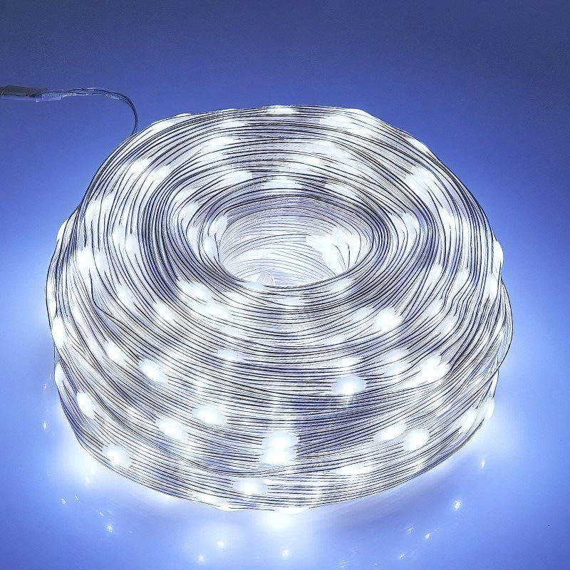 LED šviečianti dekoracija SUNLUX AK10, AK10, 100 LED, spl balta, 10 m, SH256-DY