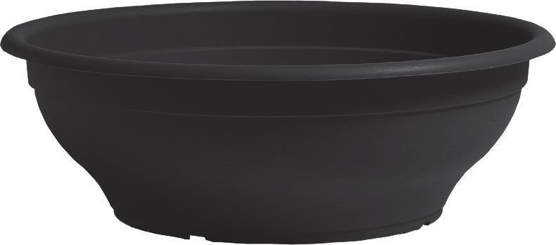 Plastikinis dubens formos vazonas CIOTOLONE, antracito sp., 50 x 17 cm.