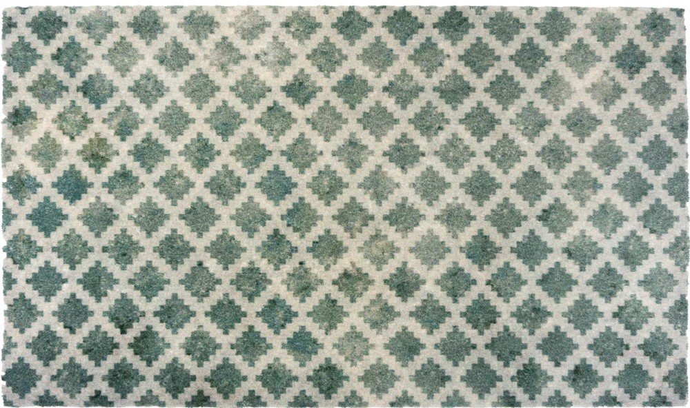 Kilimėlis LAKO FASHION PRINTED KACHELN, 65 x 110 cm, 100% PES, pagrindas TPE, pilkos spl.