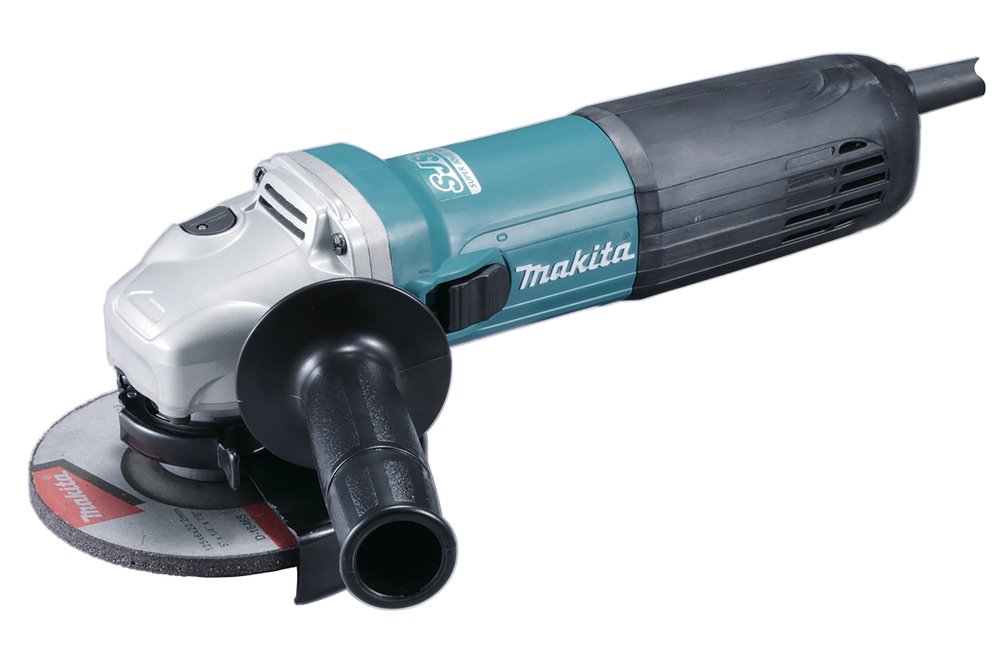 Kampinis šlifuoklis MAKITA GA5040RF01, galia 1100 W, 125 mm, SJS², antivibracinė šoninė rankena, super flanšas, AVT