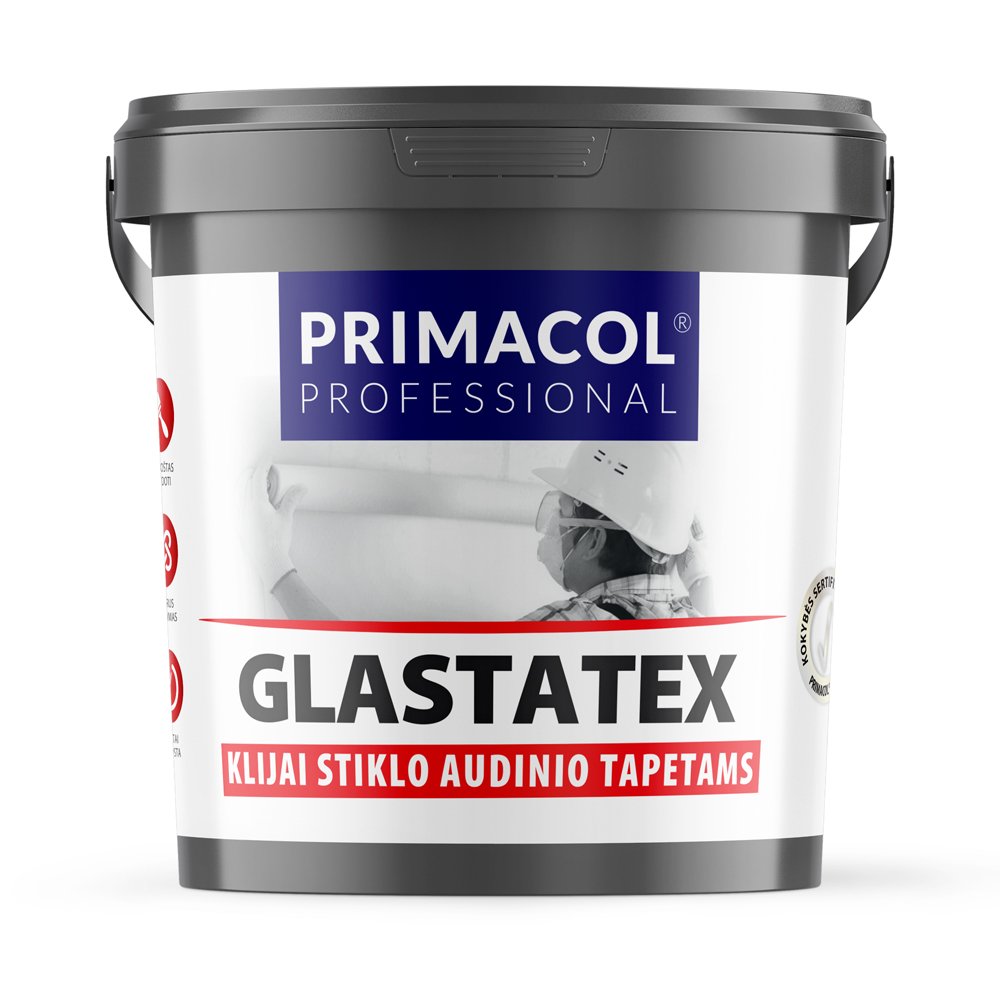 Stiklo audinio tapetų klijai PRIMACOL Glastatex, 10 kg