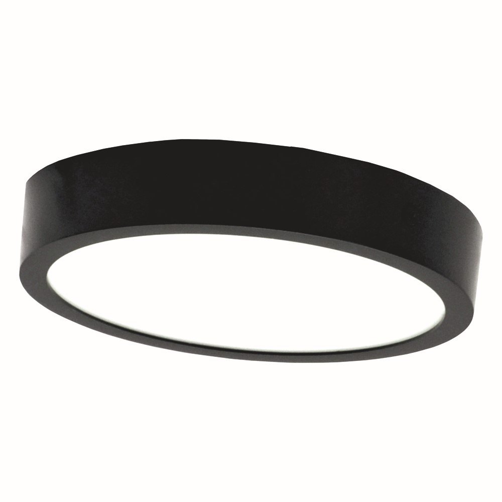 Montuojamas šviestuvas panelė TOPE Modena, paviršinė, LED 22W, 3000K, 1772 lm, IP44, apvali, juodos sp., 180 x 31 mm, 6003000151