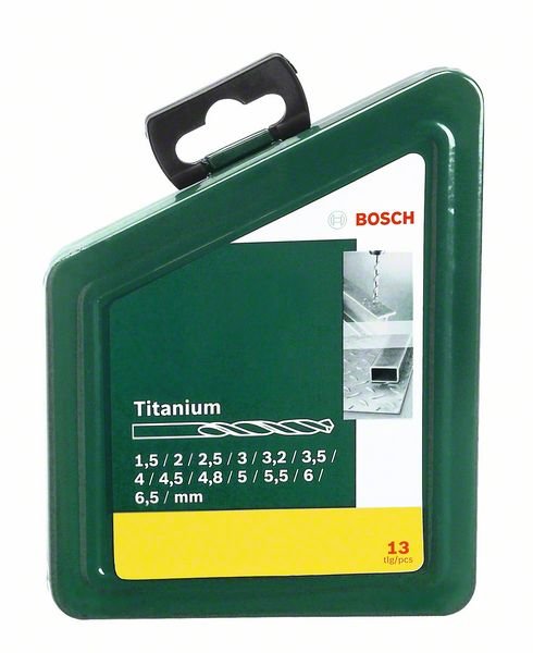 Grąžtų metalui rinkinys BOSCH HSS-TiN, 13 vnt.