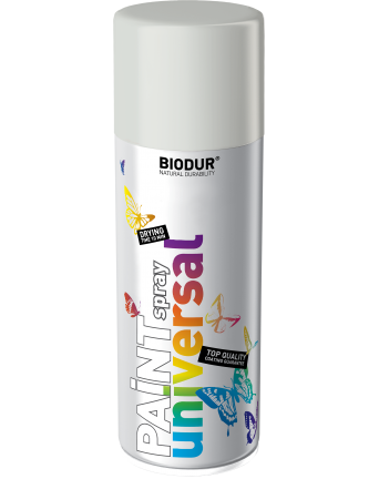 Aerozolinė emalė BIODUR, Universali šv.pilka RAL7035 400ml