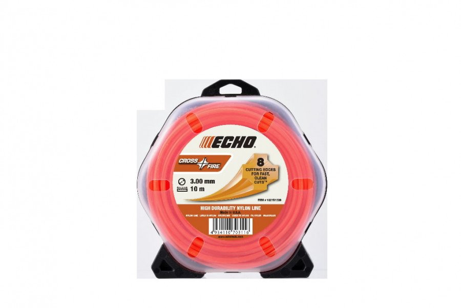 Žoliapjovės pjovimo lynas ECHO Cross Fire, pliuso formos, 2,0 mm x 12 m