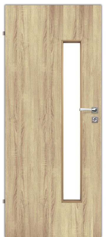 Laminuotos vidaus durys su užlaida VOSTER Metrix, kairinės, spalva Bleached oak, matmenys 2030 x 644 x 40 mm