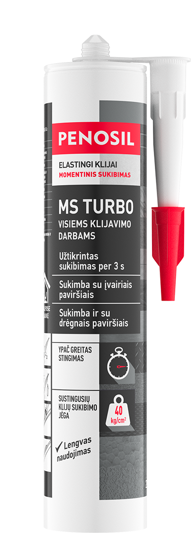 Hibridiniai klijai PENOSIL Ms Turbo, 290 ml, balti, elastingi