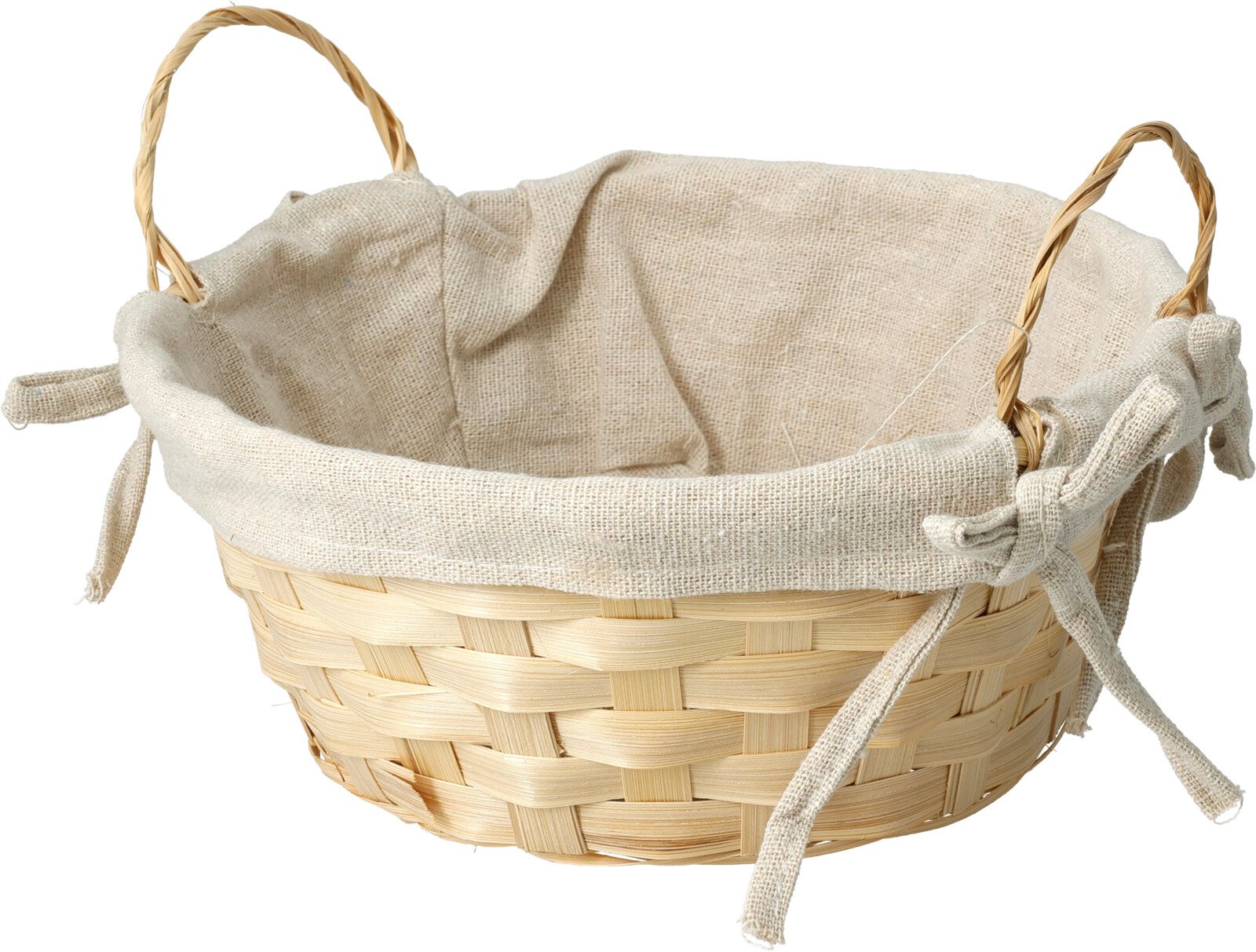 Pintas krepšelis su medžiaginiu apmušalu, 21 x 9 cm