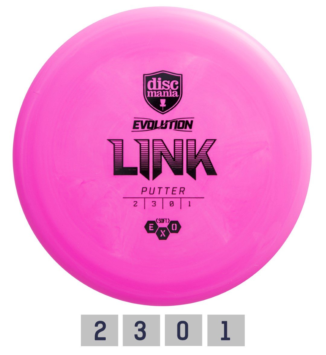 Diskgolfo diskas DISCMANIA Evolution Putter, soft, exo link, pink