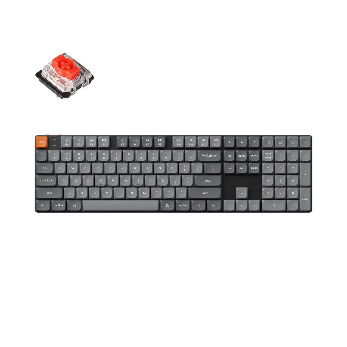 Belaidė žaidimų klaviatūra KEYCHRON K5 Max QMK RGB, 100% mechaninė, juodos sp., K5M-H1