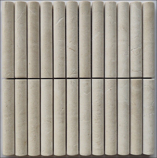 Natūralaus akmens  mozaika MONA MOSAICS  TGJ12, 298 x 298 x 13 mm, 6 vnt./dėž., spl. baltas Bianco Perlino marmuras
