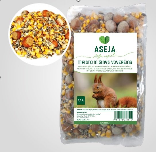 Maisto mišinys voverėms ASEJA, 500 g