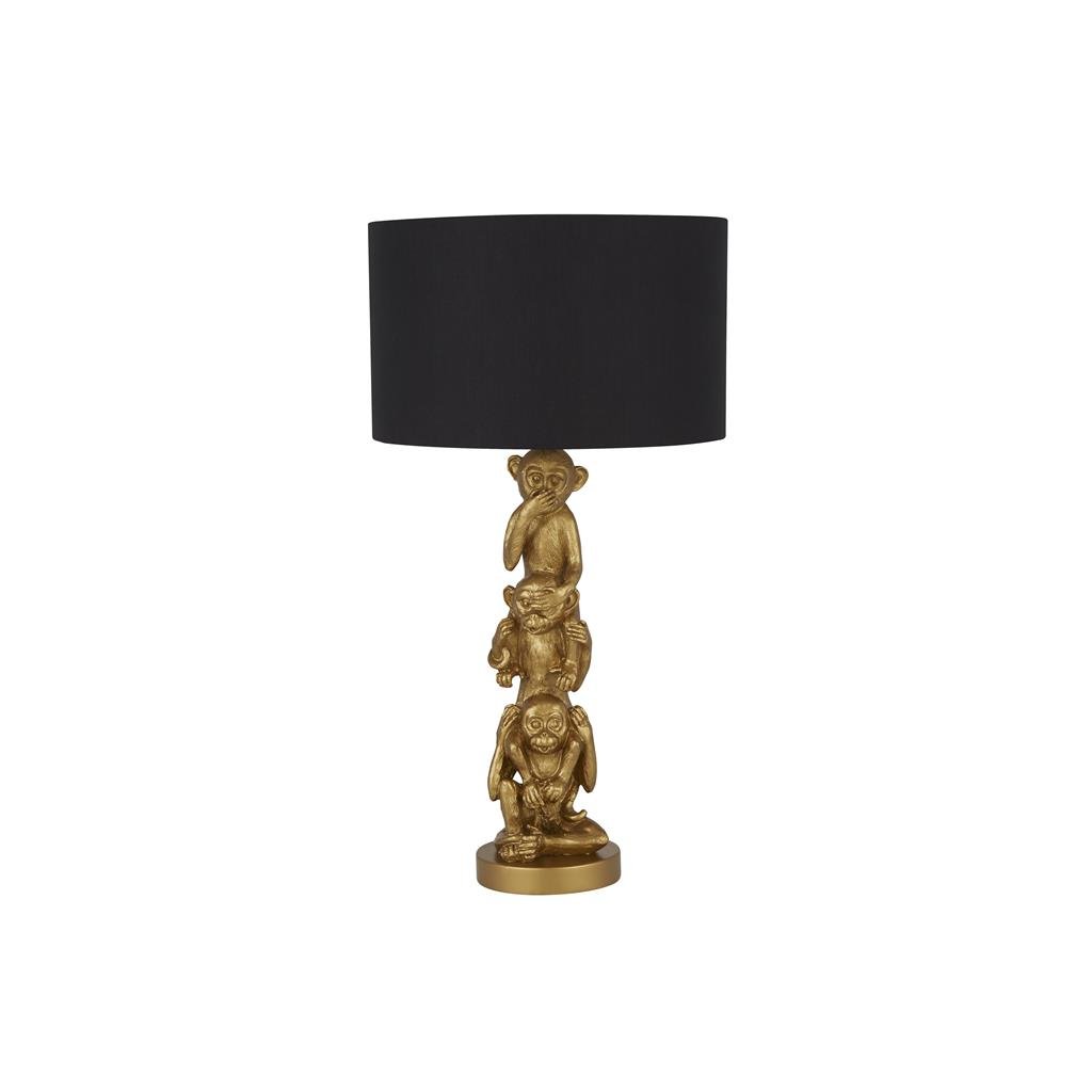 Stalinis naktinis šviestuvas SEARCHLIGHT Monkey, E27, 1x10W, AXPxG 51.5x28x28 cm, juodos ir aukso sp., EU1030GO