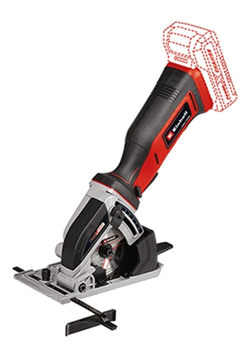 Akumuliatorinis mini diskinis pjūklas EINHELL TE-CS 18/89 Li - Solo, 18 V, maks. disko skersmuo 89 mm, be akumuliatorių ir kroviklio