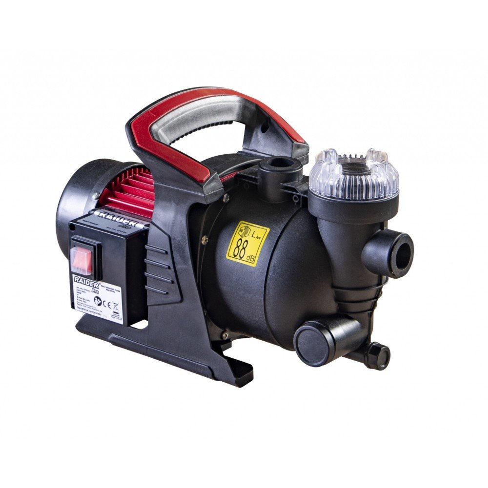 Savisiurbis vandens siurblys su filtru RAIDER RDP-WP44, įsiurbimo gylis 8 m, kėlimo aukštis 35 m, našumas 50 l/min, galia 600 W