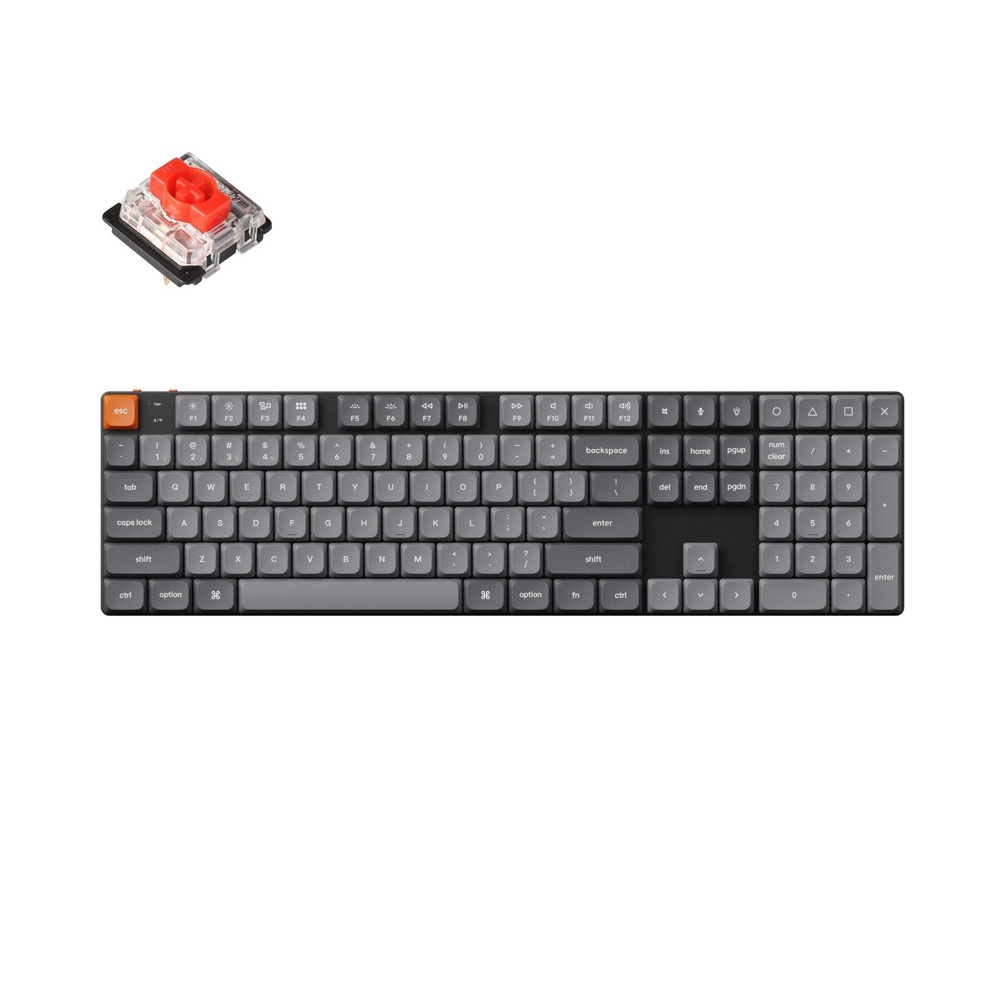 Belaidė žaidimų klaviatūra KEYCHRON K5 Max QMK, 100% mechaninė, juodos sp., K5M-A1