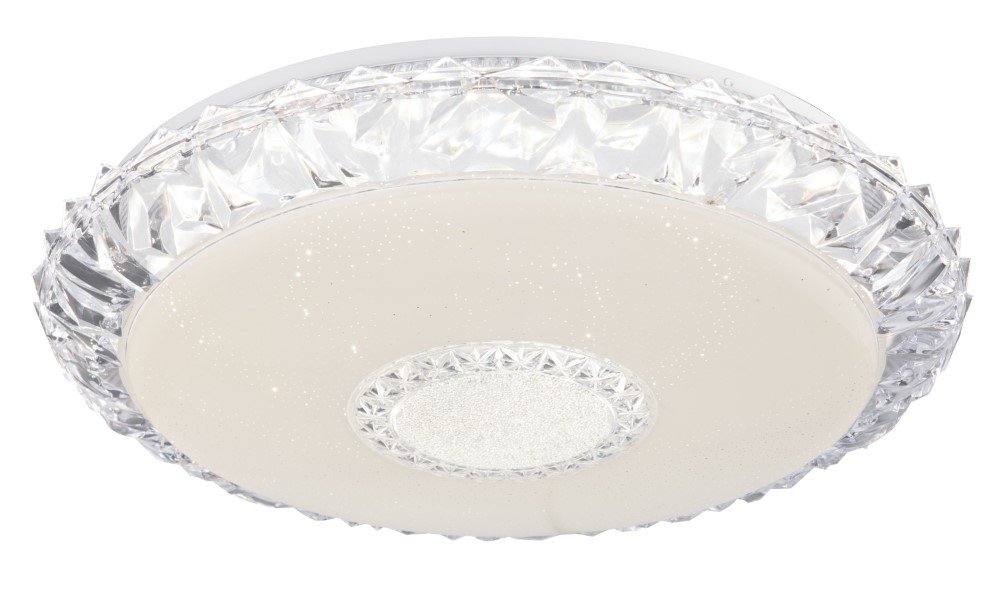 Išmanusis lubinis LED šviestuvas GLOBO Eddie Smart Light, 40W, 230V, 4250 lm, 3000-6500K, su pultu, su 2xAA, per progr., dimer., su laik., akrilas, krist., 500x100 mm, 48413-40SH