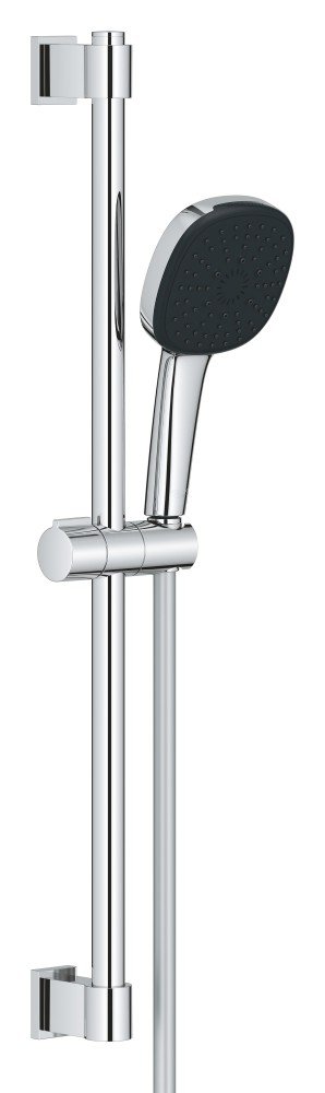 Dušo komplektas GROHE QUICKFIX VITALIO COMFORT 110, 3-srovių dušelis, stovas ir žarna, chromo spalva, klijuojamas arba prisukamas, 26096001