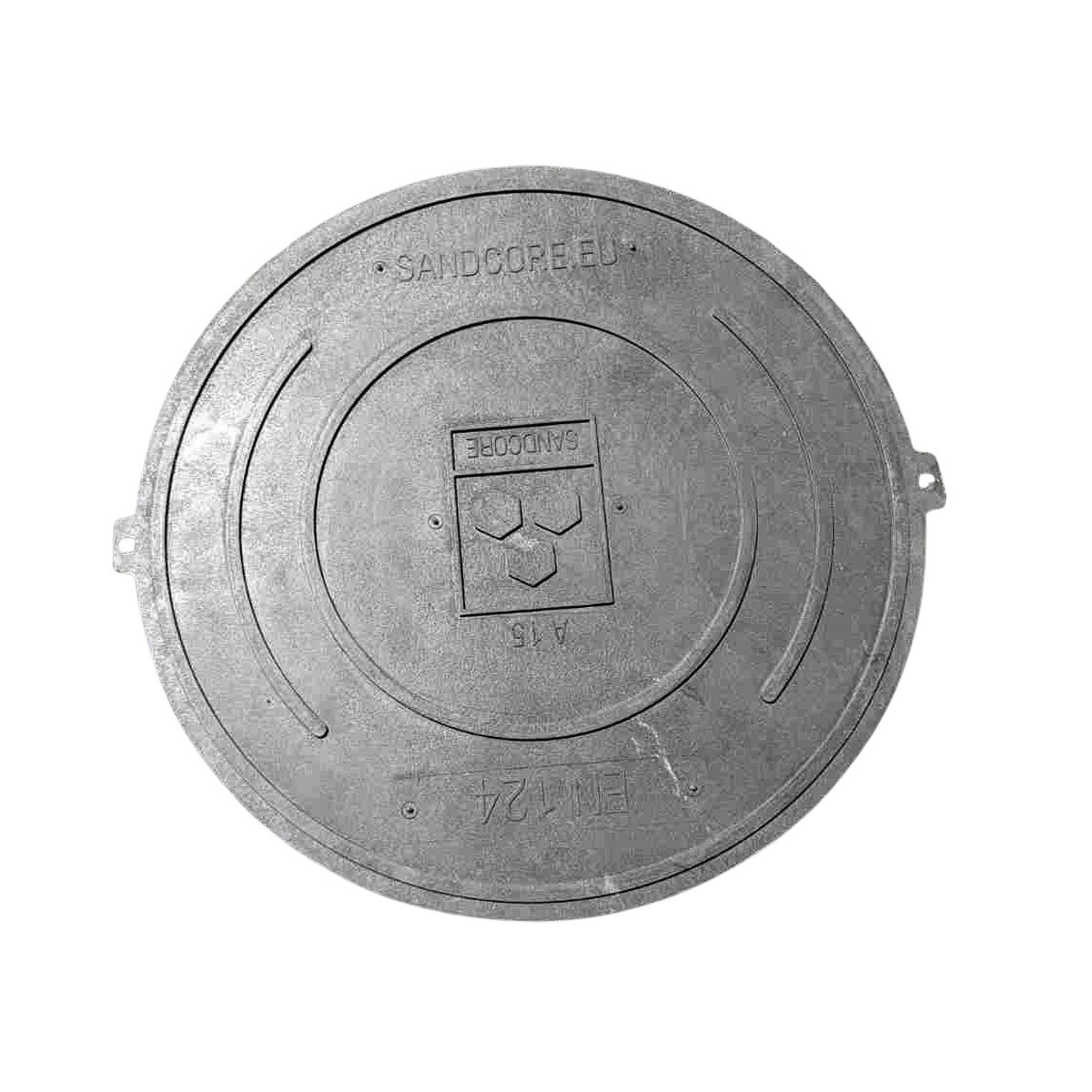 Kanalizacijos šulinio dangtis SANDCORE A15, 790mm, apkrova 1,5t, apvalus, kompozitas