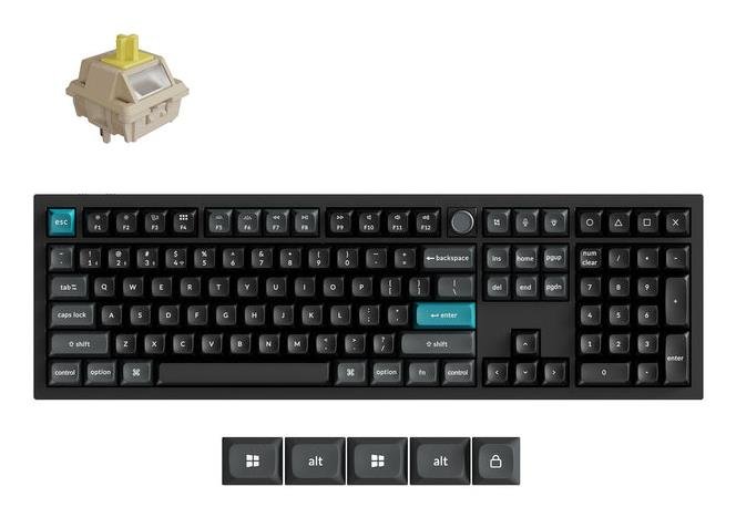 Belaidė žaidimų klaviatūra KEYCHRON Q6 Ultra 8K, 100% mechaninė, juodos sp., Q6U-M4