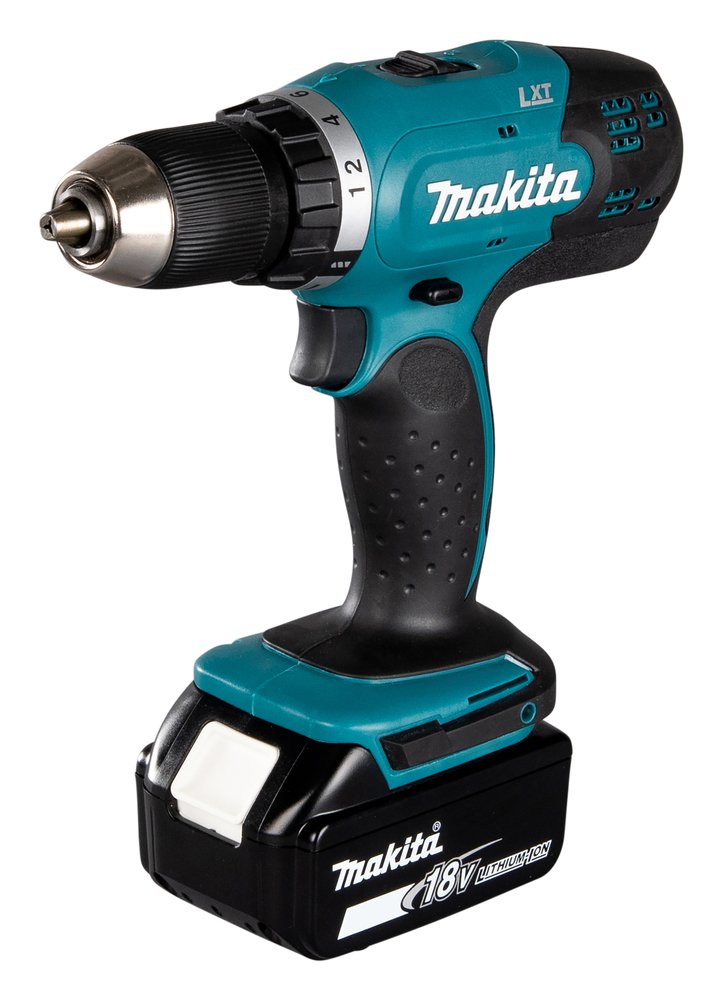 Akumuliatorinis gręžtuvas MAKITA DDF453SYE, 18 V, 2x 1,5 Ah Li-ion, 42/27 Nm, 1,7 kg