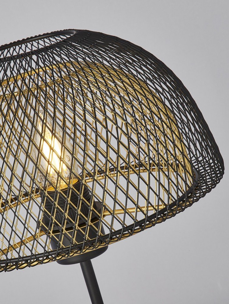 Stalinis naktinis šviestuvas SEARCHLIGHT Loopy, E27, 1x60W, AXPxG 47x26x26 cm, juodos ir aukso sp., EU6848BGO