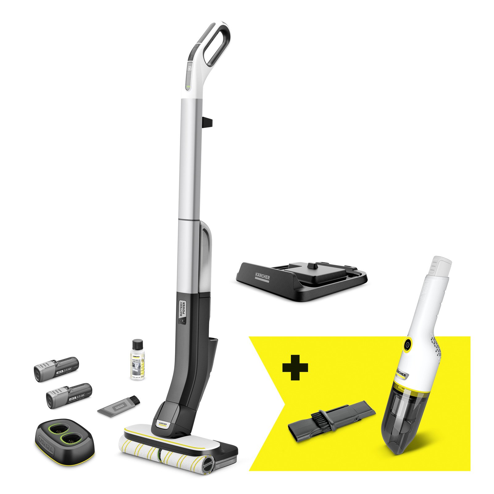 Grindų valymo įrenginys KARCHER FC 4-4 + CVH 2-4