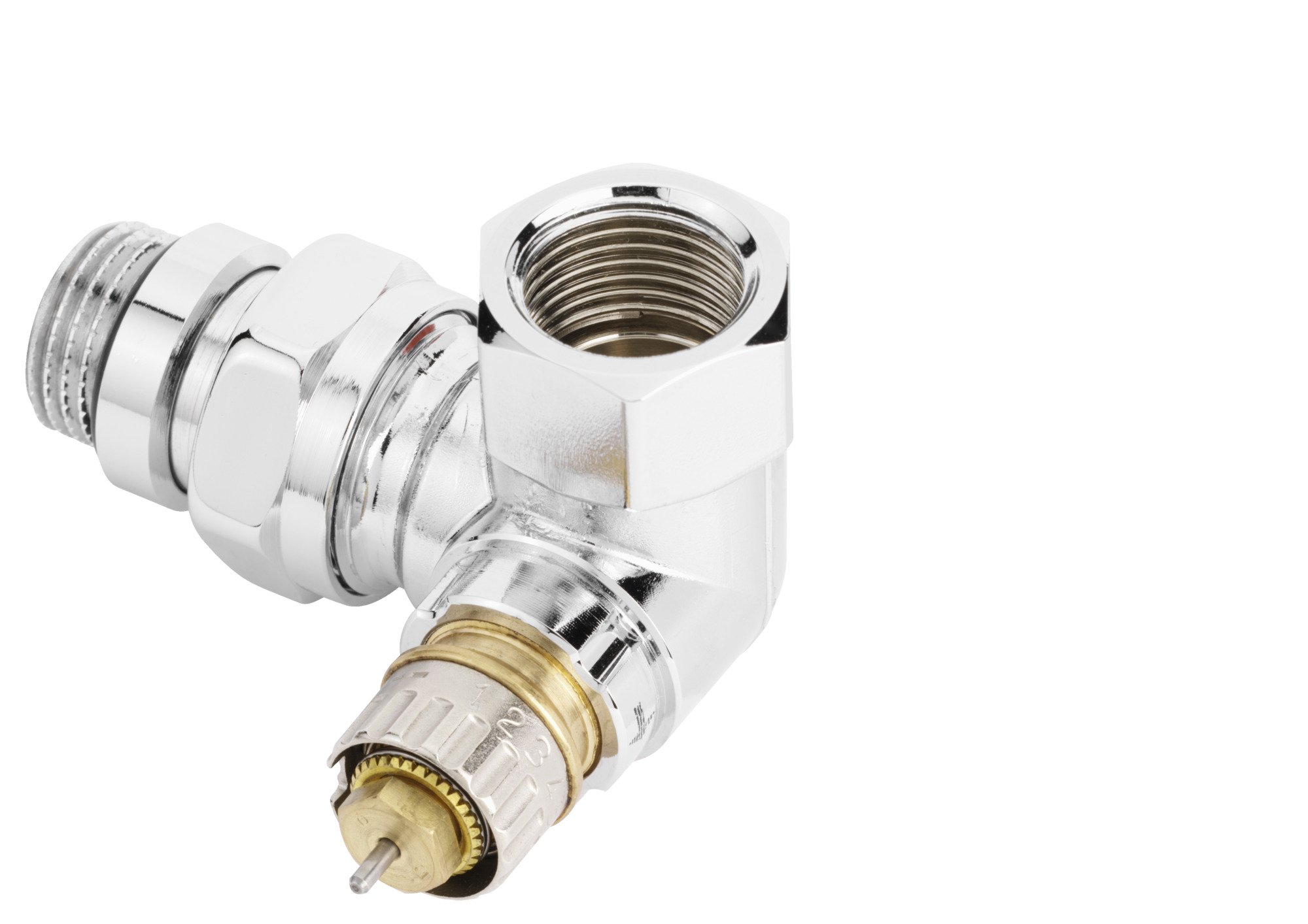 Radiatoriaus vožtuvas DANFOSS RA-NCX, DN15, chromuotas, kairysis, 013G4240