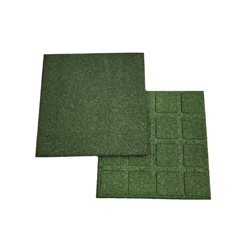 Guminė plytelė, 50x50x3 cm, žalia