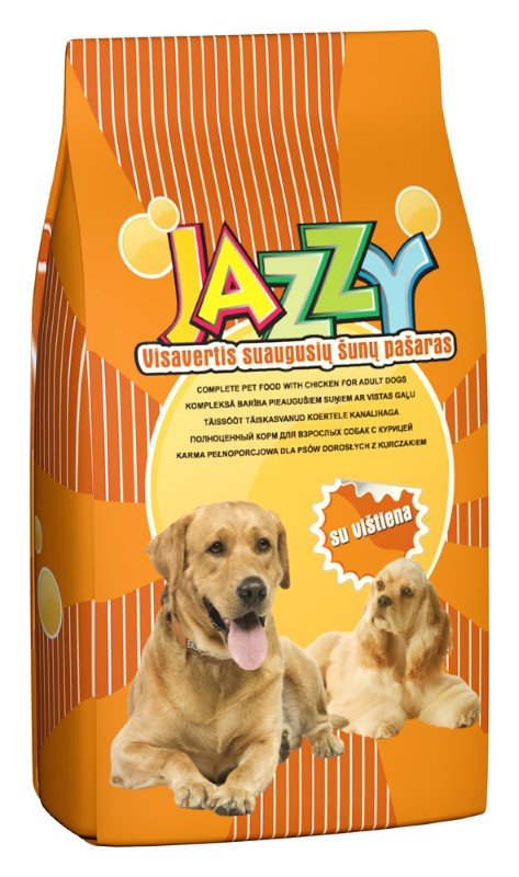 Sausas šunų ėdalas JAZZY, su vištiena, 15kg