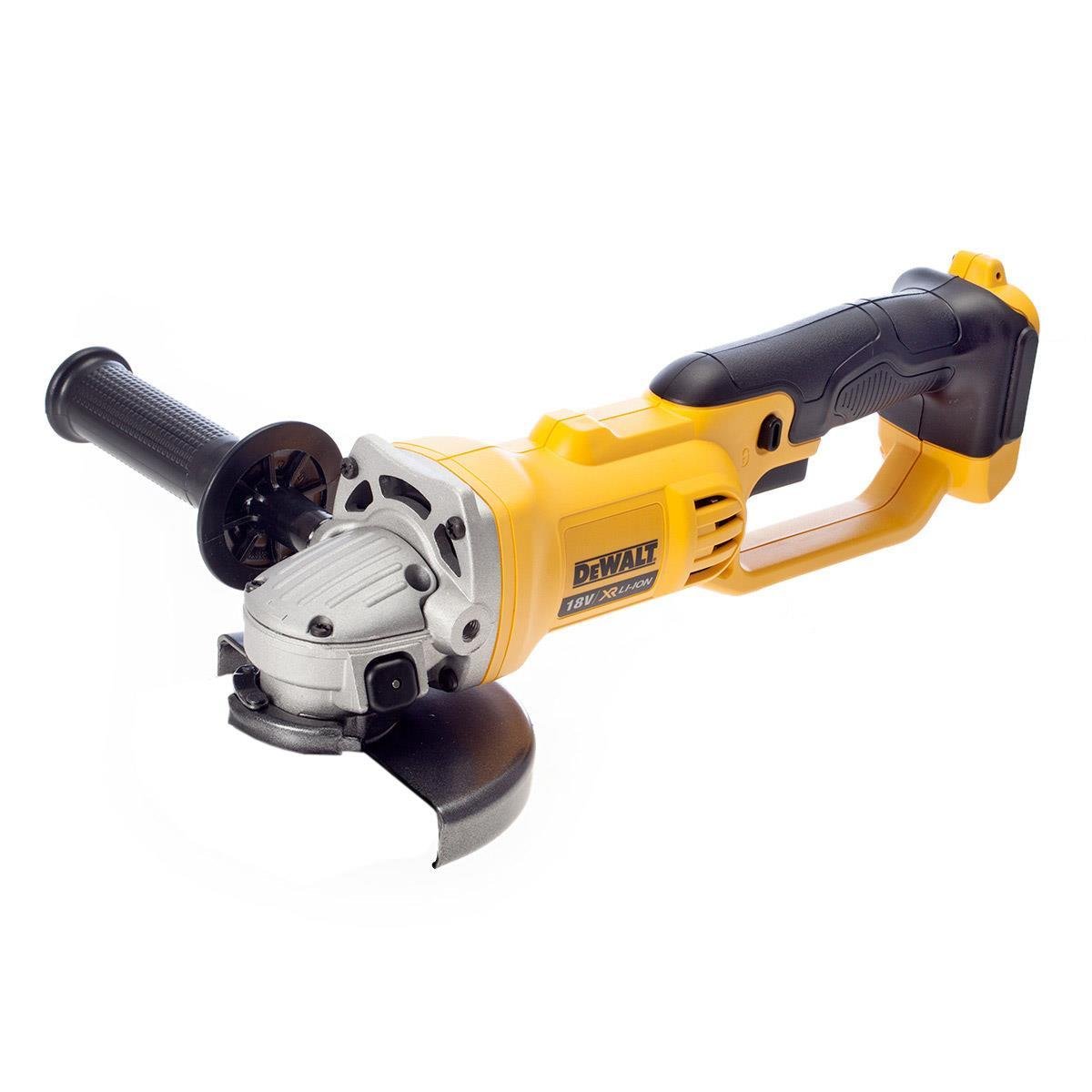 Akumuliatorinis kampinis šlifuoklis DEWALT DCG412NT-XJ, 18 V, 125 mm, lagamine, be akumuliatorių ir kroviklio