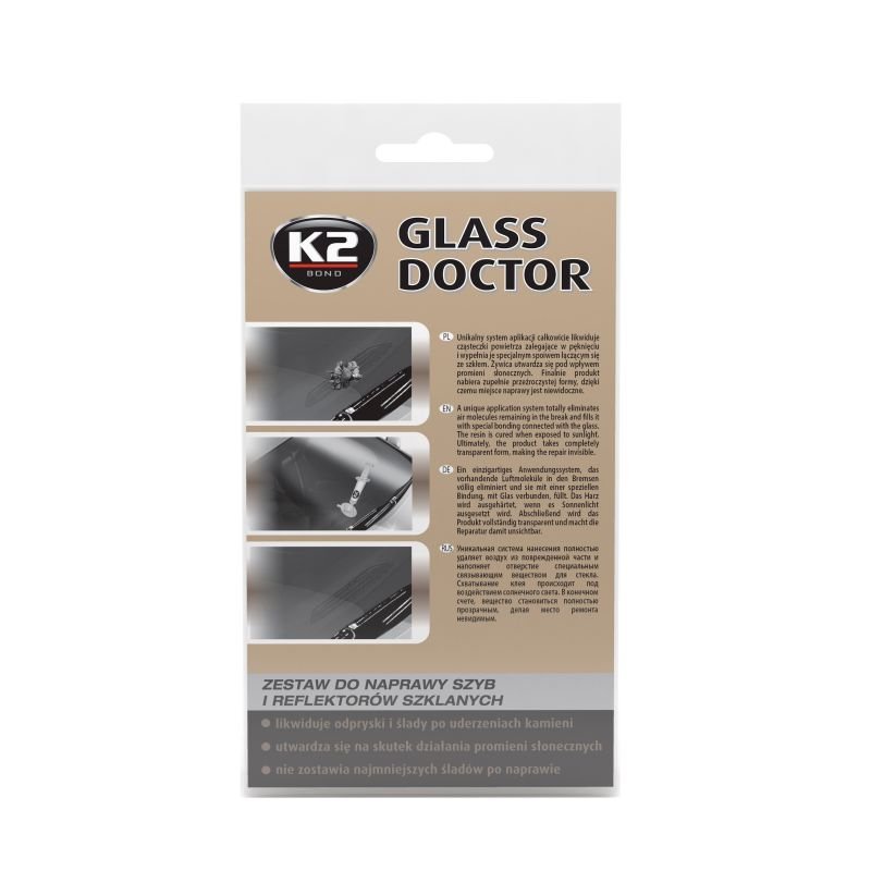 Stiklo užtaisymo rinkinys K2 Glass doctor