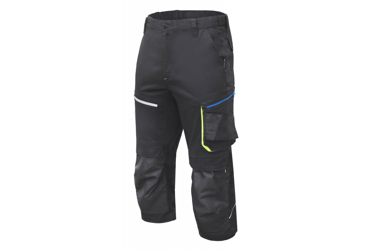 Bridžai HOGERT WORKWEAR Reetz, 58% medvilnė, 40% poliesteris, 2% elastanas, juoda spalva, 2XL (56) dydis, CE
