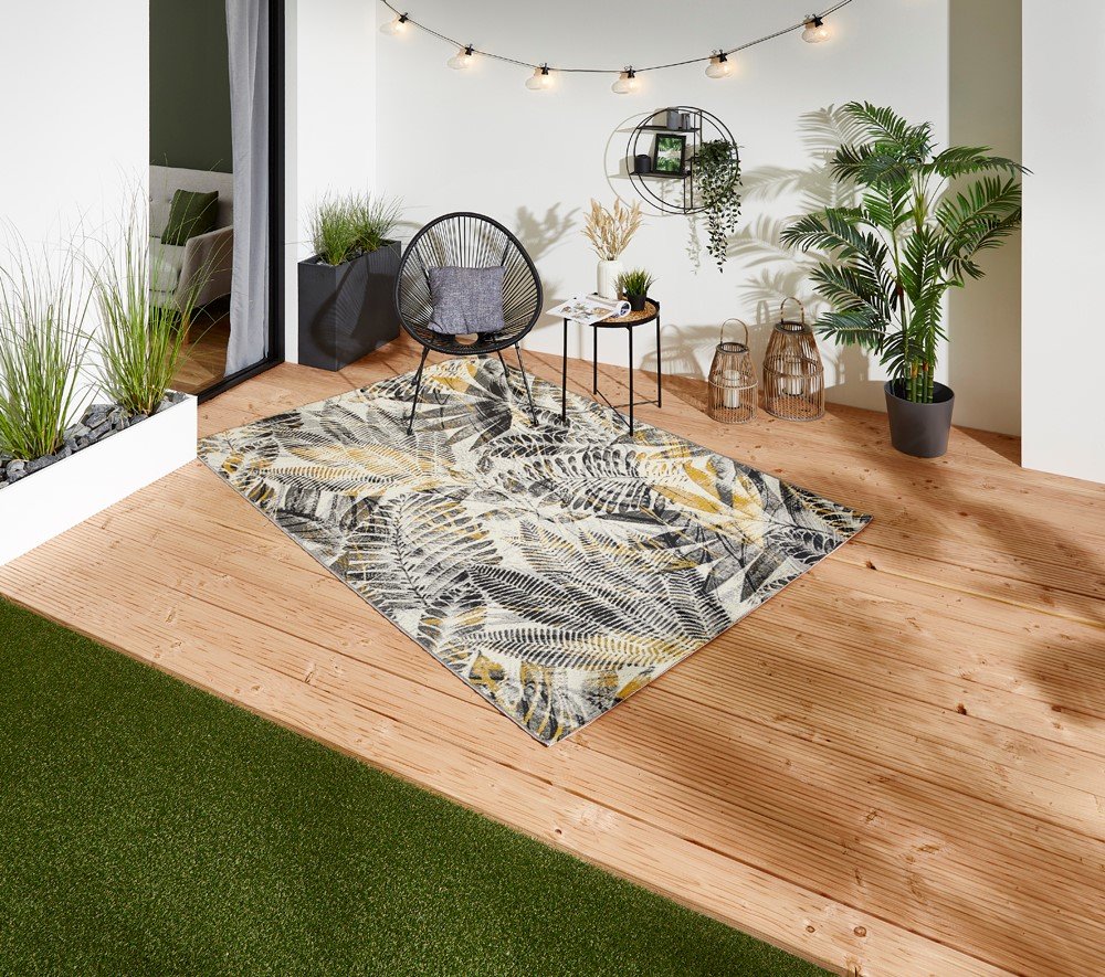Kilimas ANDIAMO Portland 160 x 235 cm antracito/garstyčių spl 75%